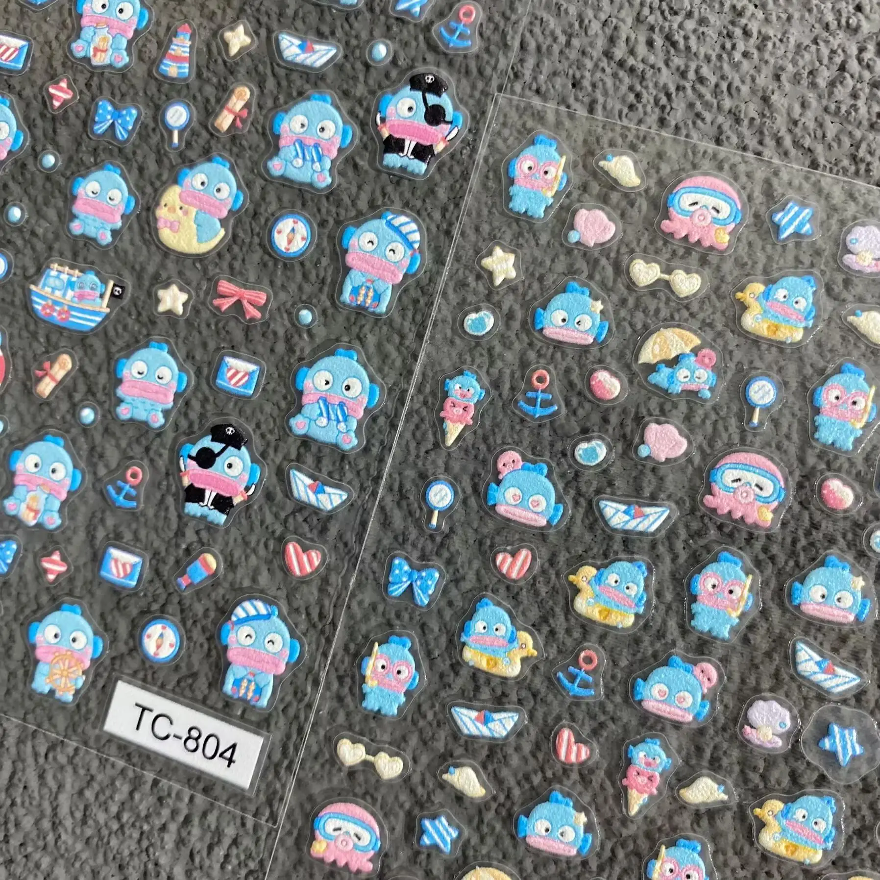 

Sanrio Hangyodon Kuromi Hello Kitty Cute Creative Anime Manicure Stickers Decor Simple Personality Cartoon Self-Paste