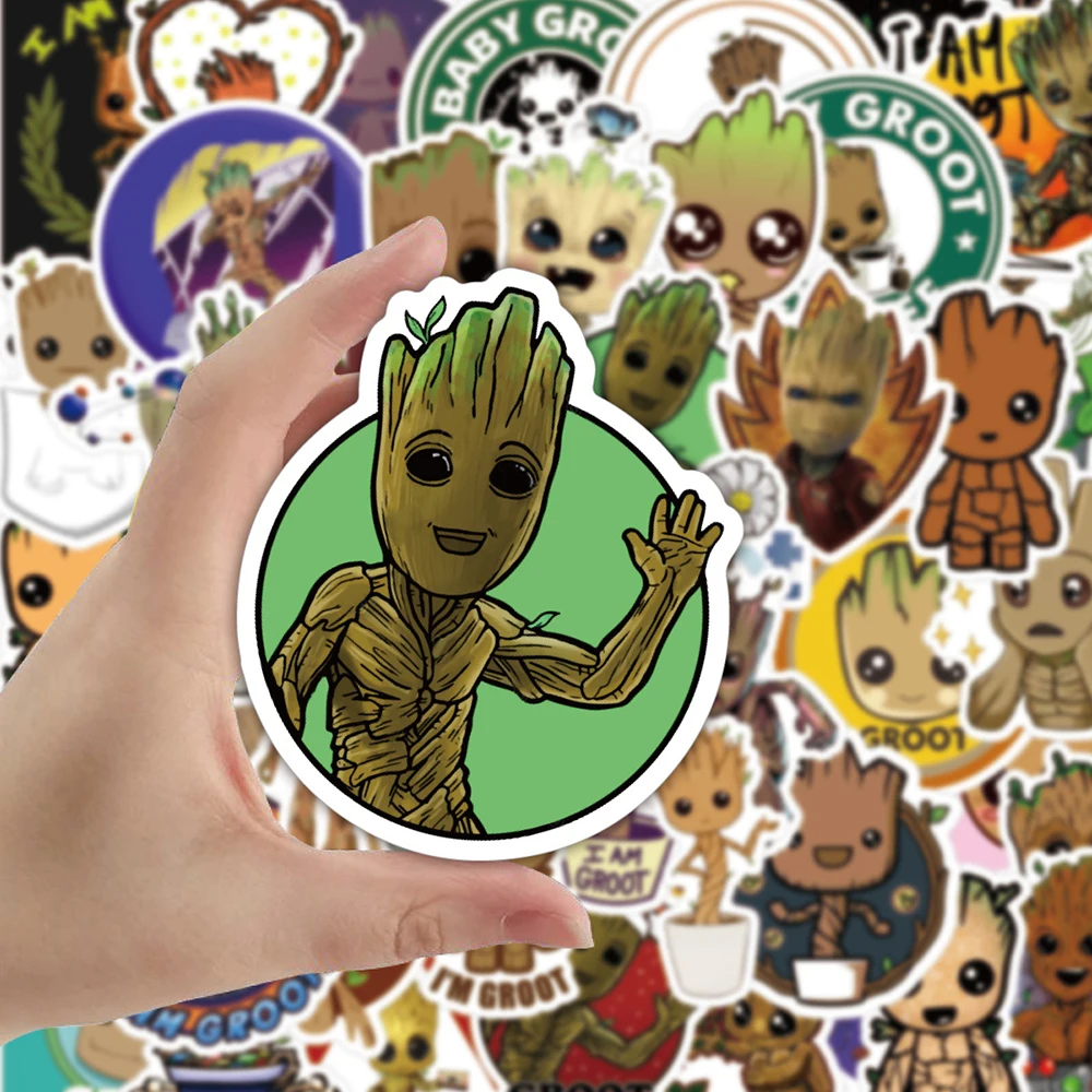 10/30/50pcs Disney Marvel Groot Stickers Cartoon Decals Skateboard Travel Luggage Laptop Motorcycle Anime Sticker for Kids Toys