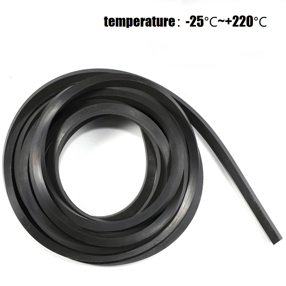 Black Solid Nitrile Rubber square-shaped 5mm-30mm Fluororubber Square Seal Strip Fluorine Rubber Seal Cord O-ring Gasket