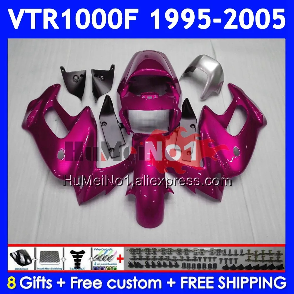 SuperHawk For HONDA VTR1000F VTR1000 67No.162 VTR 1000 F 1000F 1995 1996 1997 Metal rose 1998 1999 2000 01 02 03 04 05 Fairing