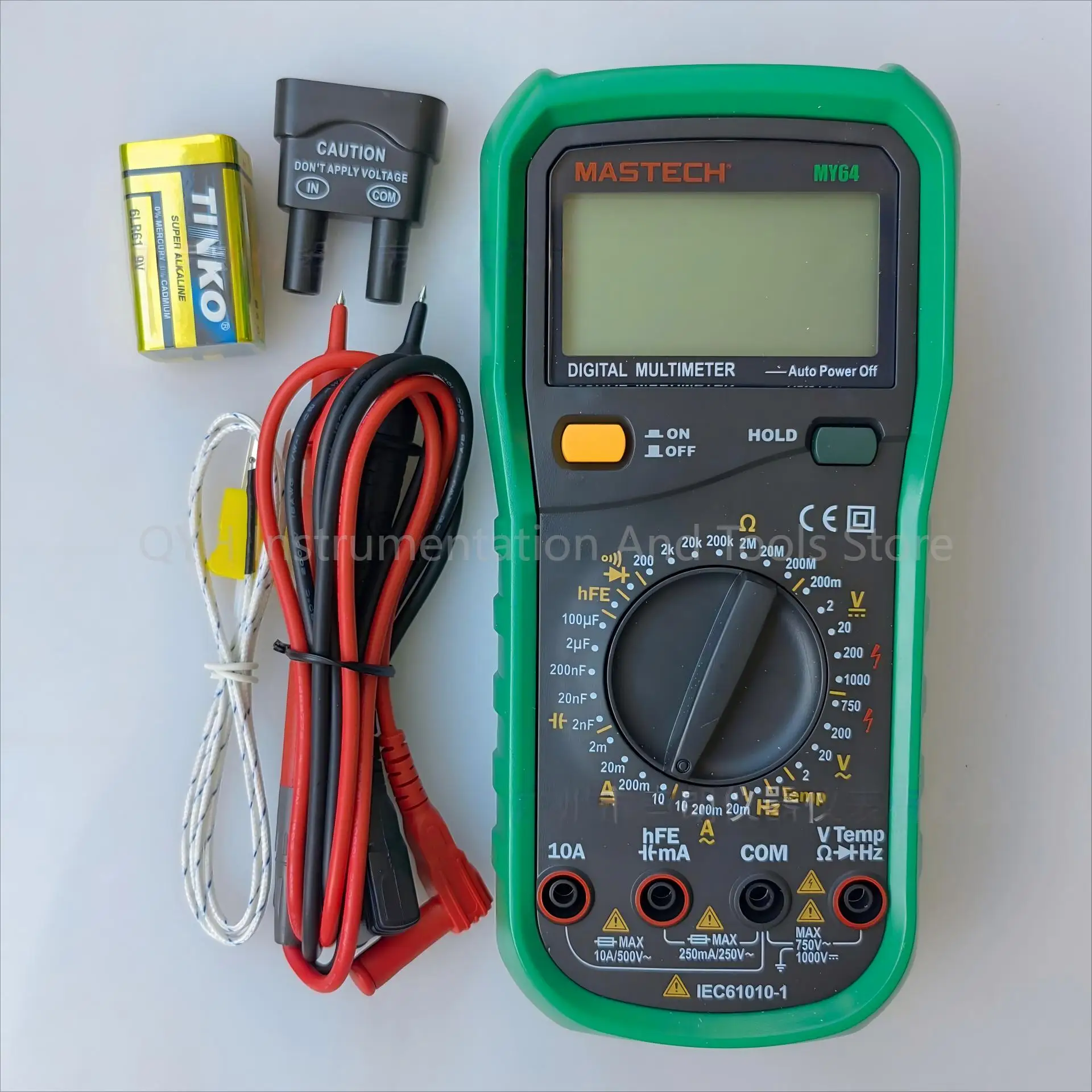 MASTECH MY64 مقياس رقمي متعدد الوظائف DMM تردد السعة جهاز قياس درجة الحرارة ث/HFE اختبار شاشة ديجيتال متر