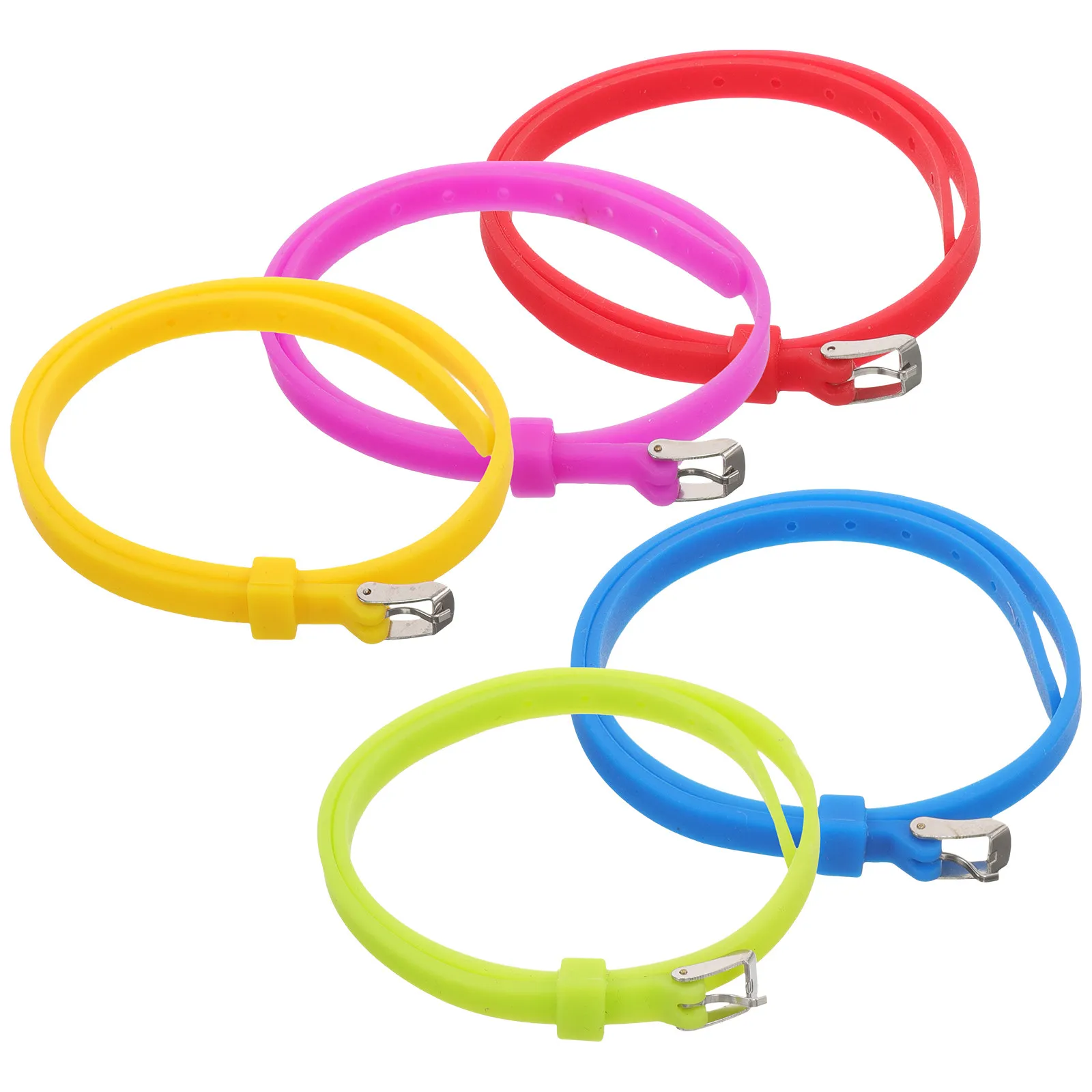 5Pcs Silicone Bracelets Adjustable Buckle Unisex Fashion Wristbands for Men Women Birthday Christmas Party Outdoor Sports Gift