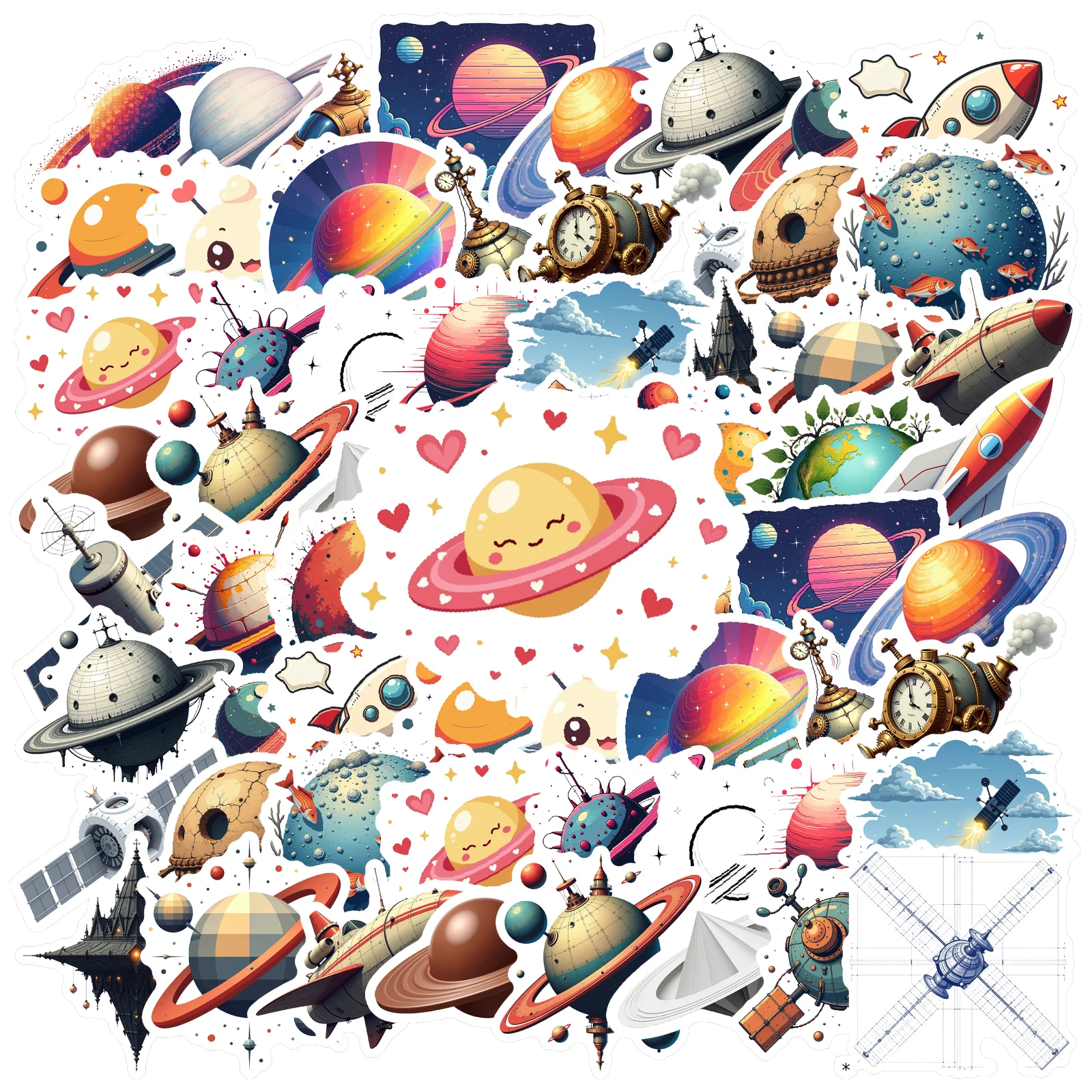 35pcs-50pcs Interesting Stickers Creative DIY Stickers Stickers For DIY Phone Guitar Laptop Notebook Suitcase Cup