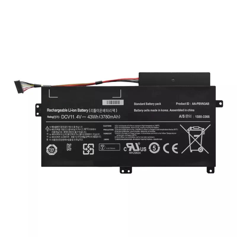 7XINbox AA-PBVN3AB 11.4V 43Wh 3780mAh Laptop Battery For SAMSUNG NP370R4E NP370R5E NP370R5V NP450R4E  NP450R5E NP450R4V NP450R5V