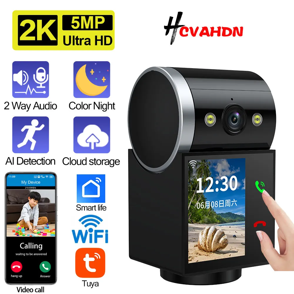 

Tuya 5MP Wi-Fi Vifeo камера наблюдения Крытая умная жизнь детская радионяня один щелчок видеозвонок в реальном времени Wi-Fi камера безопасности