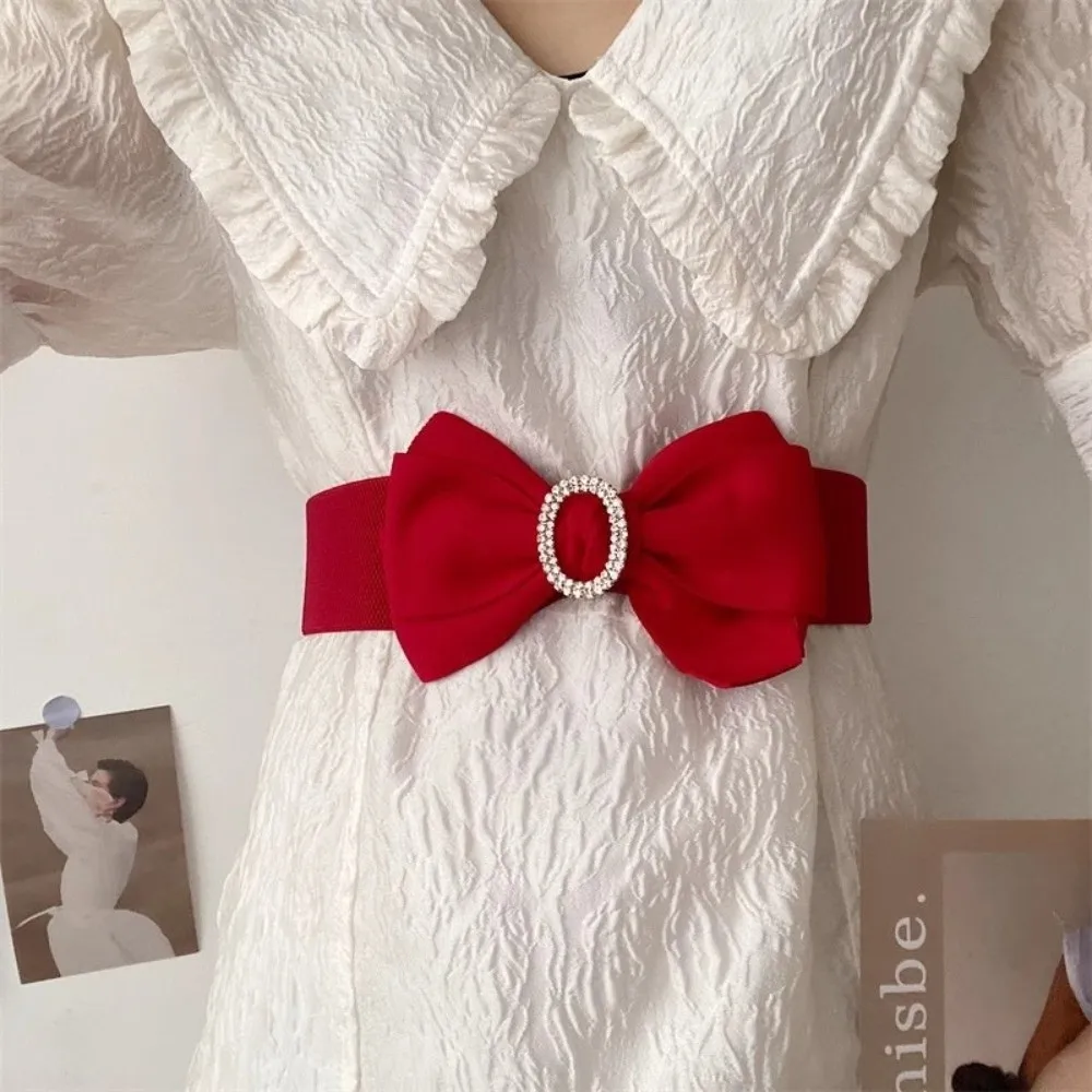 cinto-elastico-vermelho-com-laco-e-diamantes-para-o-verao-acessorio-de-vestido-de-alta-qualidade-para-cintura-marcada