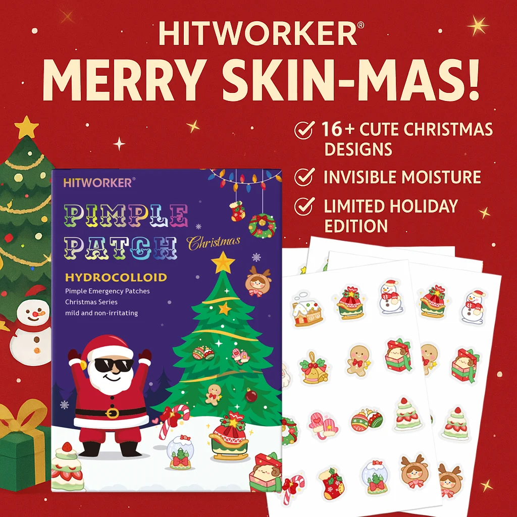 رقعة حب الشباب لطيفة على طراز عيد الميلاد 80/48 - خالية من الكحول، عديمة الرائحة، تغطية رفيعة للغاية، ضرورية لحفلات عيد الميلاد #4