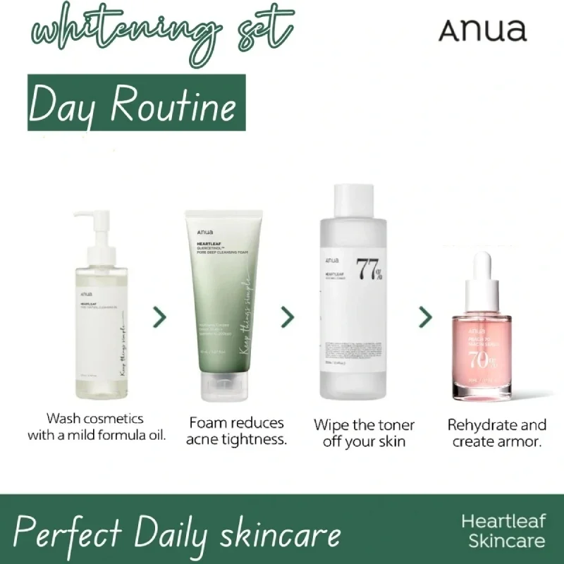 

Anua Heartleaf (Centella) 77% Soothing Toner for Face Oil Control Acne Remover Pore Minimizer Whitening Set Anua Korea Skincare