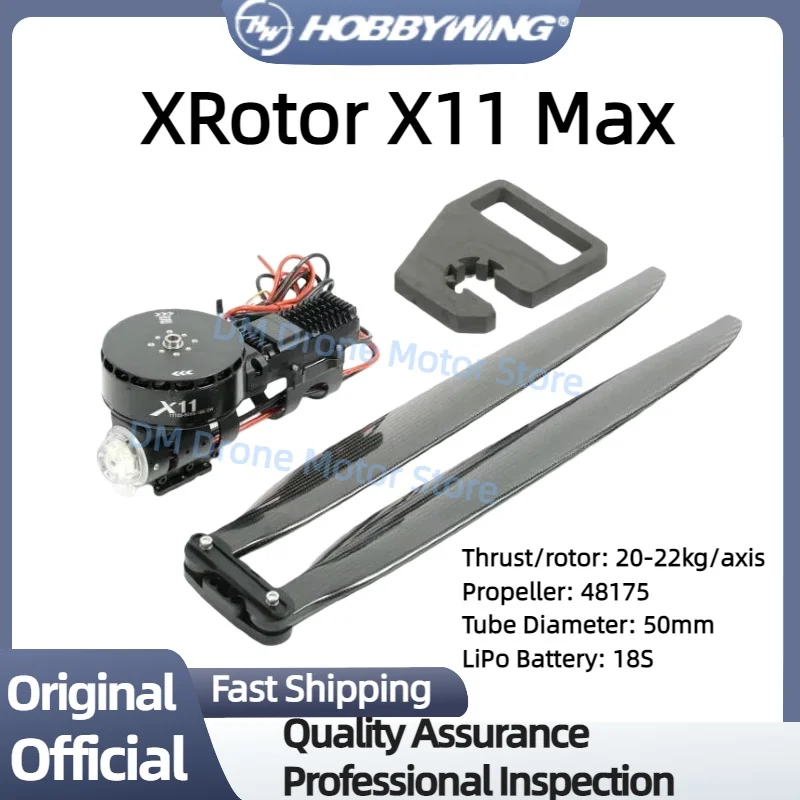 

XRotor X11 Max Brushless Motor Integrated Power 11122 60KV 18S ESC Thrust 44kg/rotor For 40L Quadcopter Drone Parts