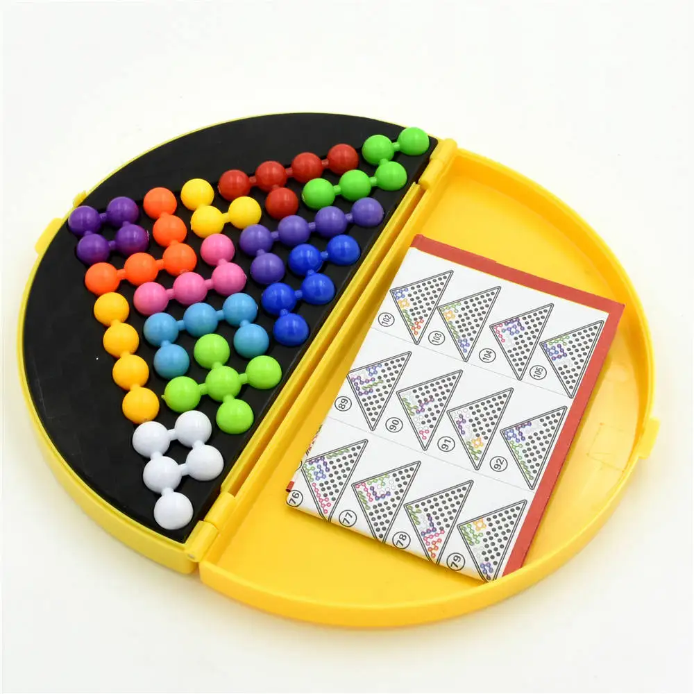 Classic Puzzle Pyramid Plate 174 Challenges  IQ Pearl Logical Mind Game Brain Teaser Beads for Children Educational  Toys