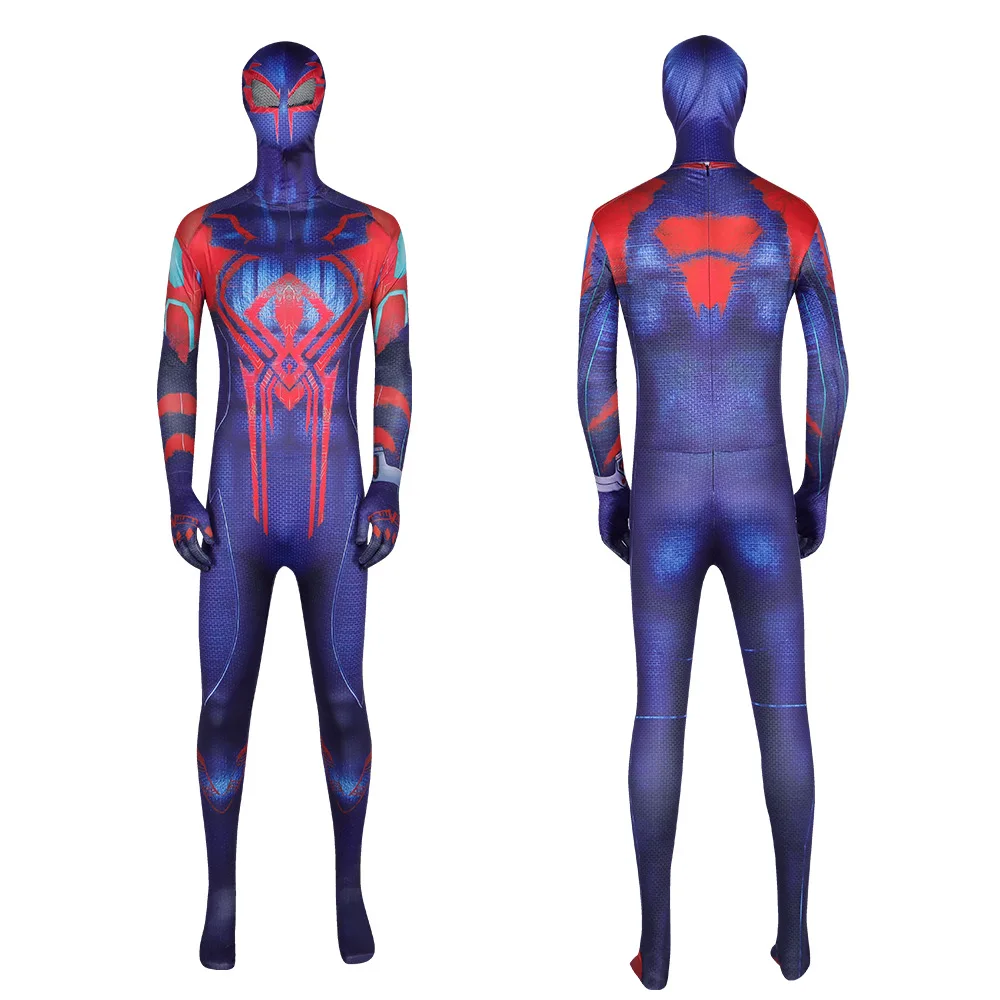 Halloween hommes garçon à travers le vers d'araignée 2099 Miguelo'hara Spiderman Cosplay combinaison Costume