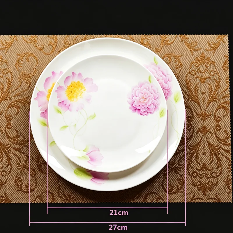 2pcs set, 8+10inch, real bone china charger plate set, sun-flower painting, porcelain dinner plates set, breakfest  plate set