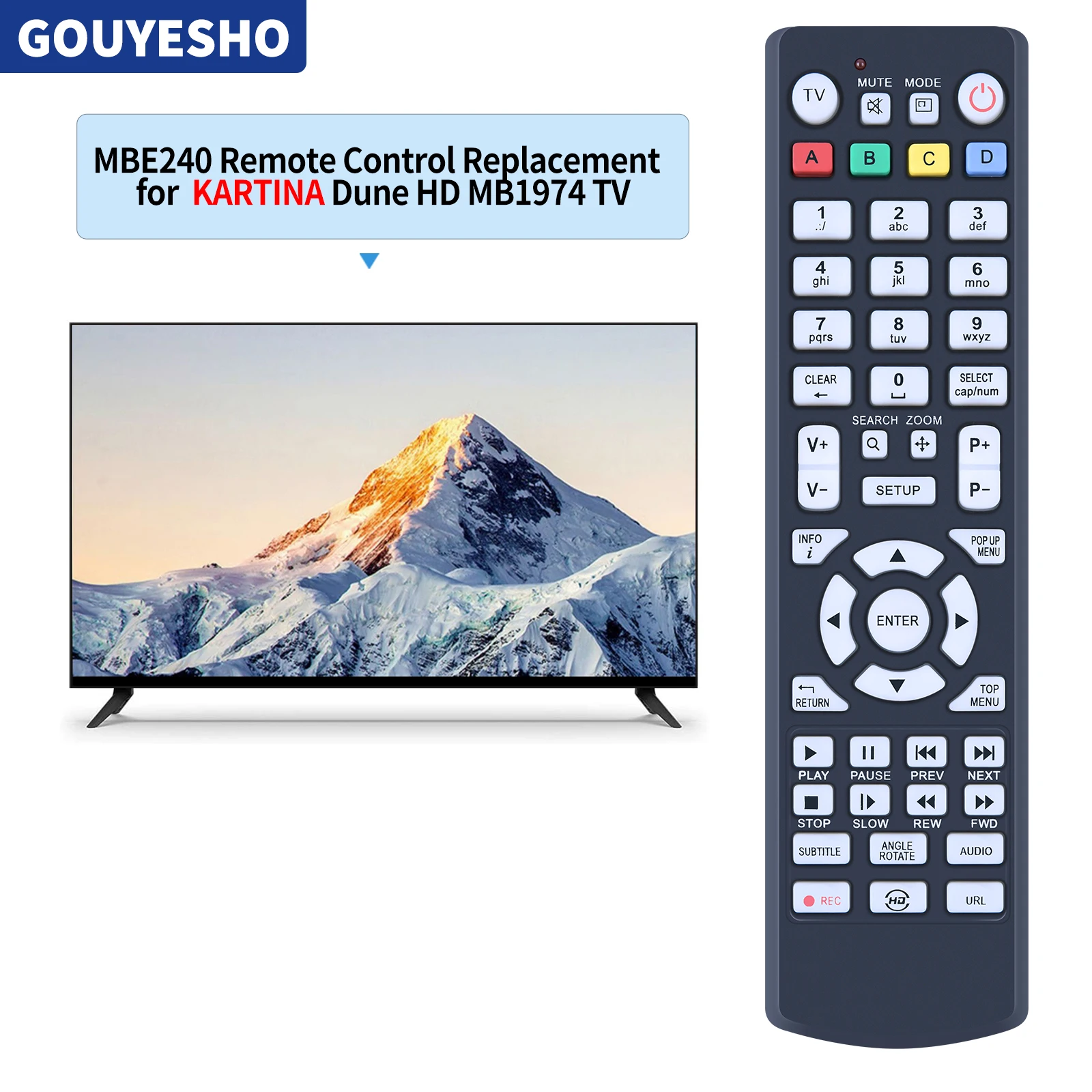 New Remote Control for Kartina TV Relax Dune HD Box Dune HD TV-101 TV-301