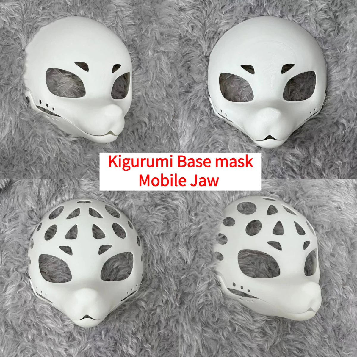 

Kigurumi Base Mask Activity Jaw Long Snouted Canine Skull Shell PLA 3DPrinting Fur Animal Set DIY Material Accessories Fur Set