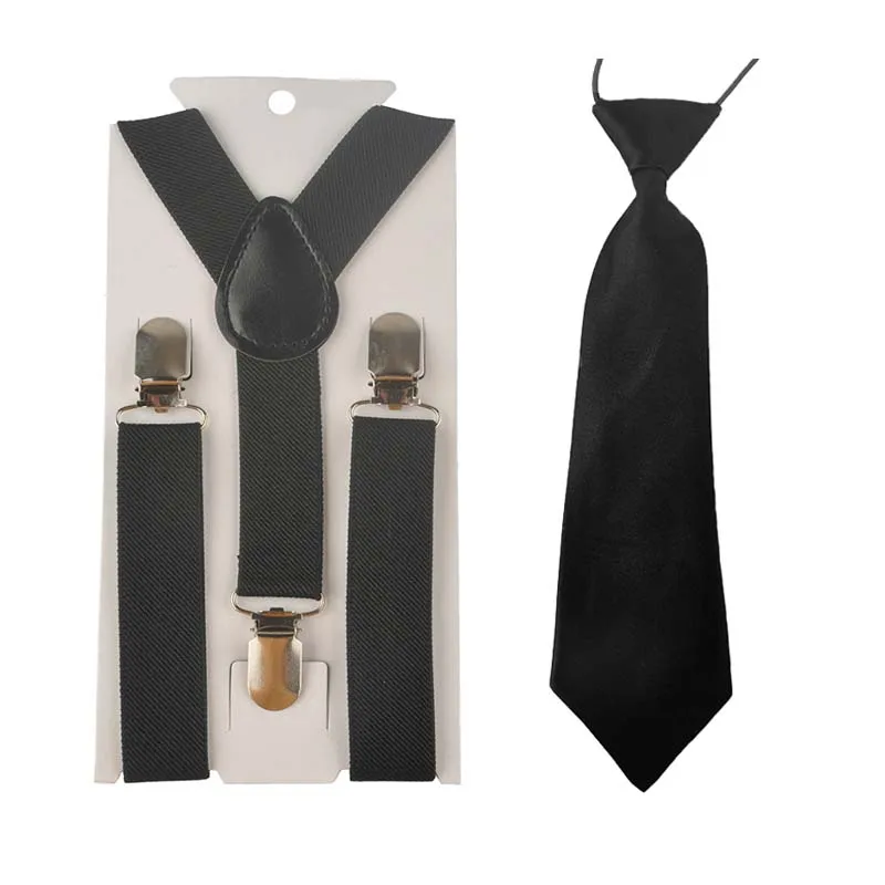 Kid Children 2Pcs Bowtie Suspenders Christmas Vintage school Formal Wedding Novelty Clothing Accessories MJ27