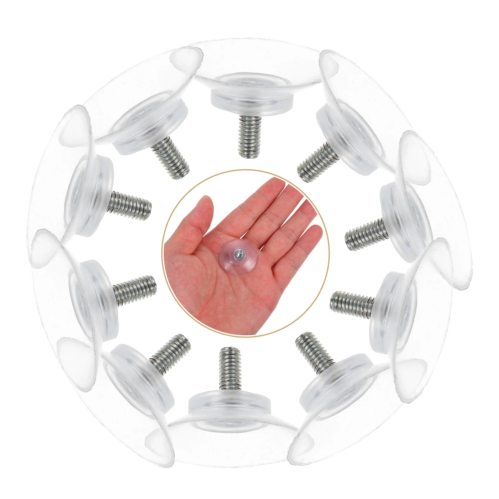 

10pcs Glass Cups Clear Furniture Accessories Strong Hold Suction Pads For Tabletops Windows Heavy Duty Transparent Mounting