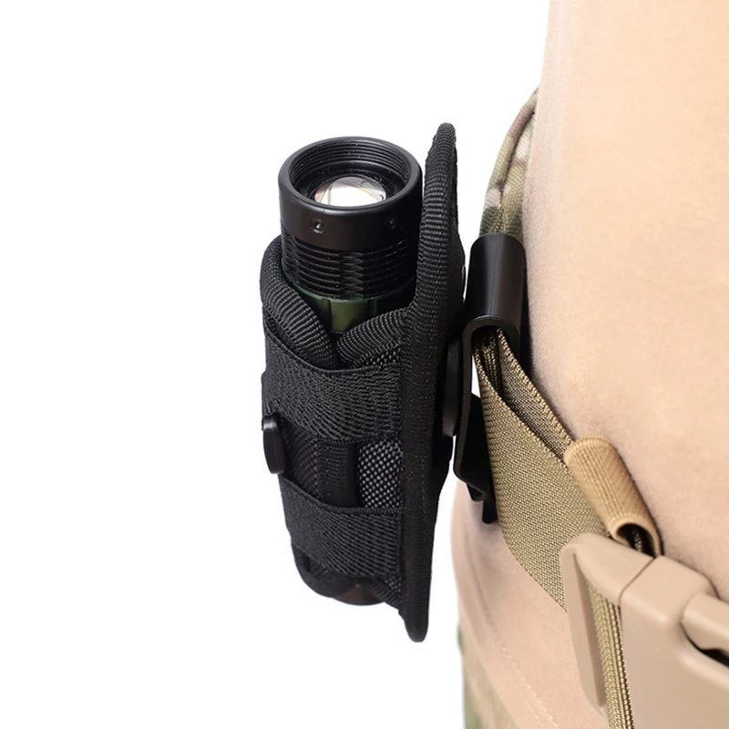 Tactical Nylon Case do latarki kabura pasowa do paska roboczego latarka myśliwska 360 stopni miękki pokrowiec kieszonkowy