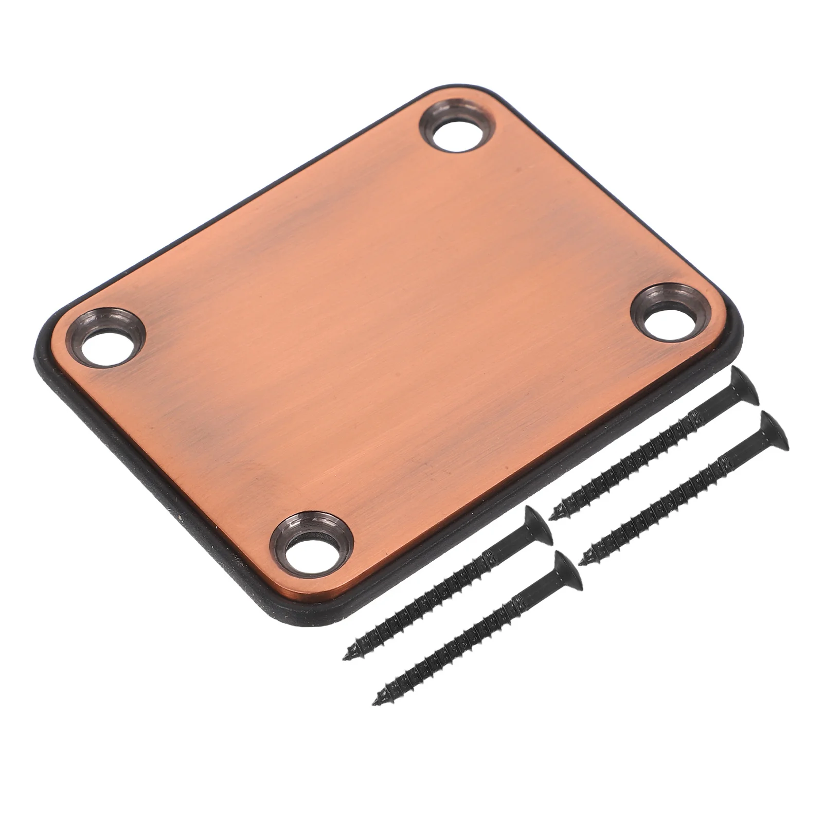 

2pcs Guitar Neck Plate Replacement Set Metal Bass Neck Reinforcement Bracket With 4 Screws For Electric Guitar Lightweight