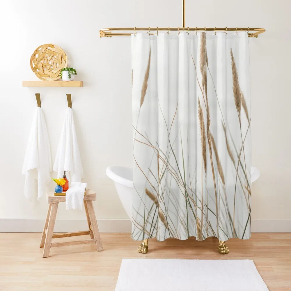 

Beach Sea Grass on the Shore Shower Curtain Waterproof Fabric Shower Bathroom Accessories Curtain