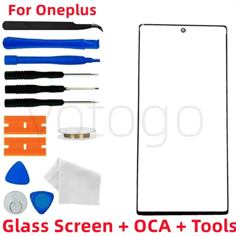 Front Outer Glass Screen + OCA For OnePlus Nord 2 2T 3 4 5 CE Lite N300 ACE 2V 3V Pro LCD Display Touch Lens + Replacement Kits