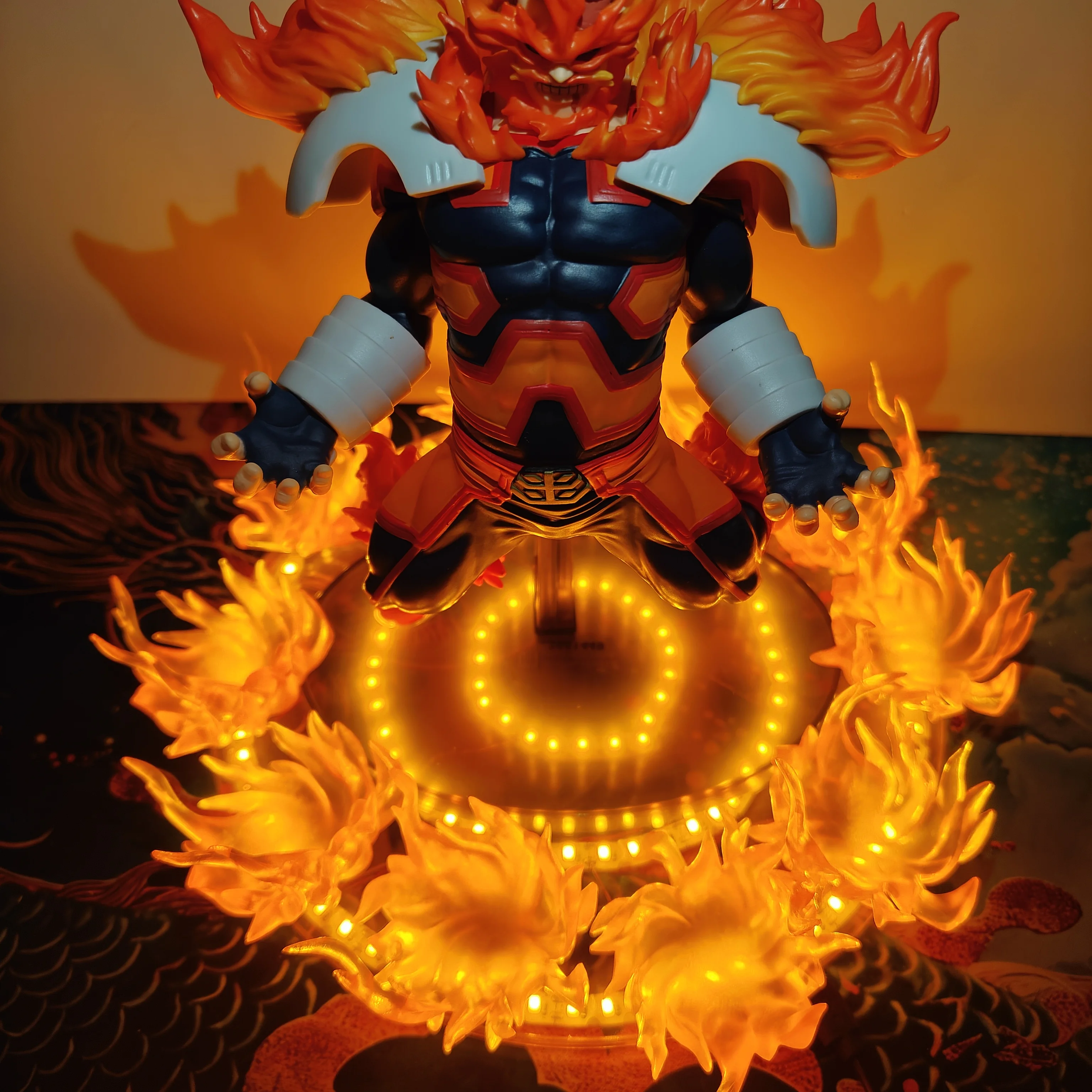 

BANPRESTO My Hero Academia Anime Endeavour Flame & Base & Lamp Action Figures Model Figurine Original Figuarts Decoration Toys