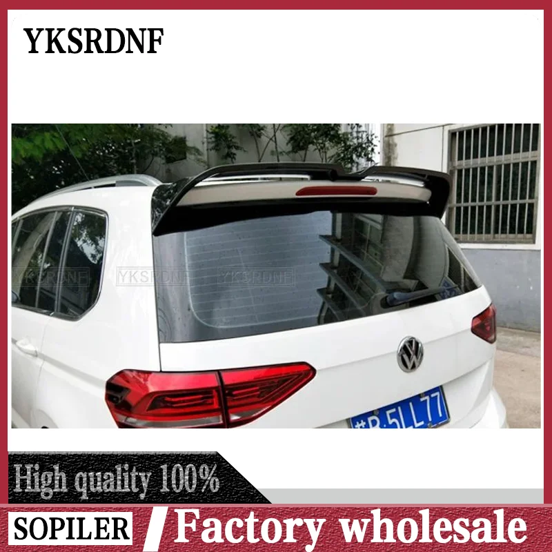 Dla VW Touran L Spoiler Wysokiej jakości materiał ABS Samochodowy tylny podkład skrzydła dla Volkswagen Touran L Spoiler tylny Spoiler