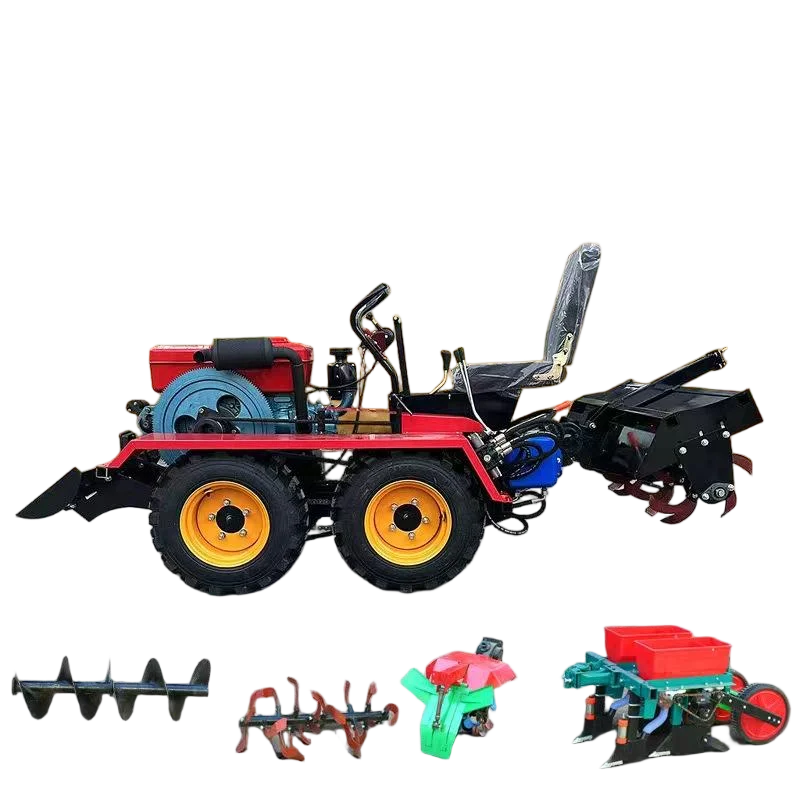 With excavator Mini Crawler Tractor Agricultural Machinery Bulldozer Equipment Mini Crawler Cultivator for Sale