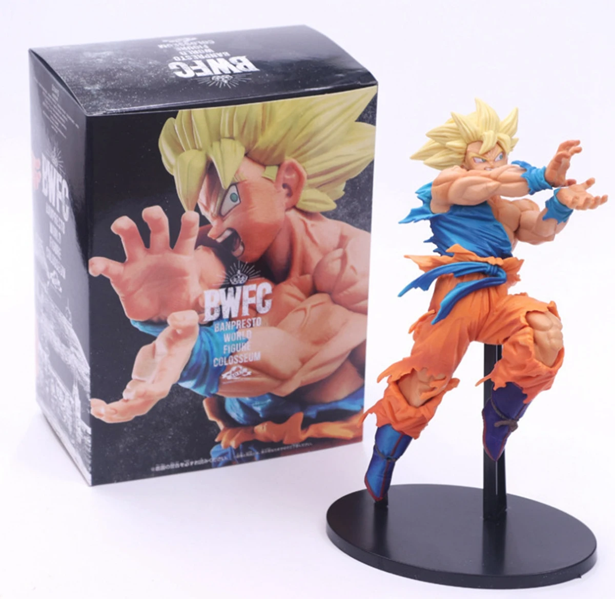 21CM Dragon Ball Anime Figure Battle Damage Shockwave Goku Manga Anime Statue PVC Action Figure Collection Model Toys Doll