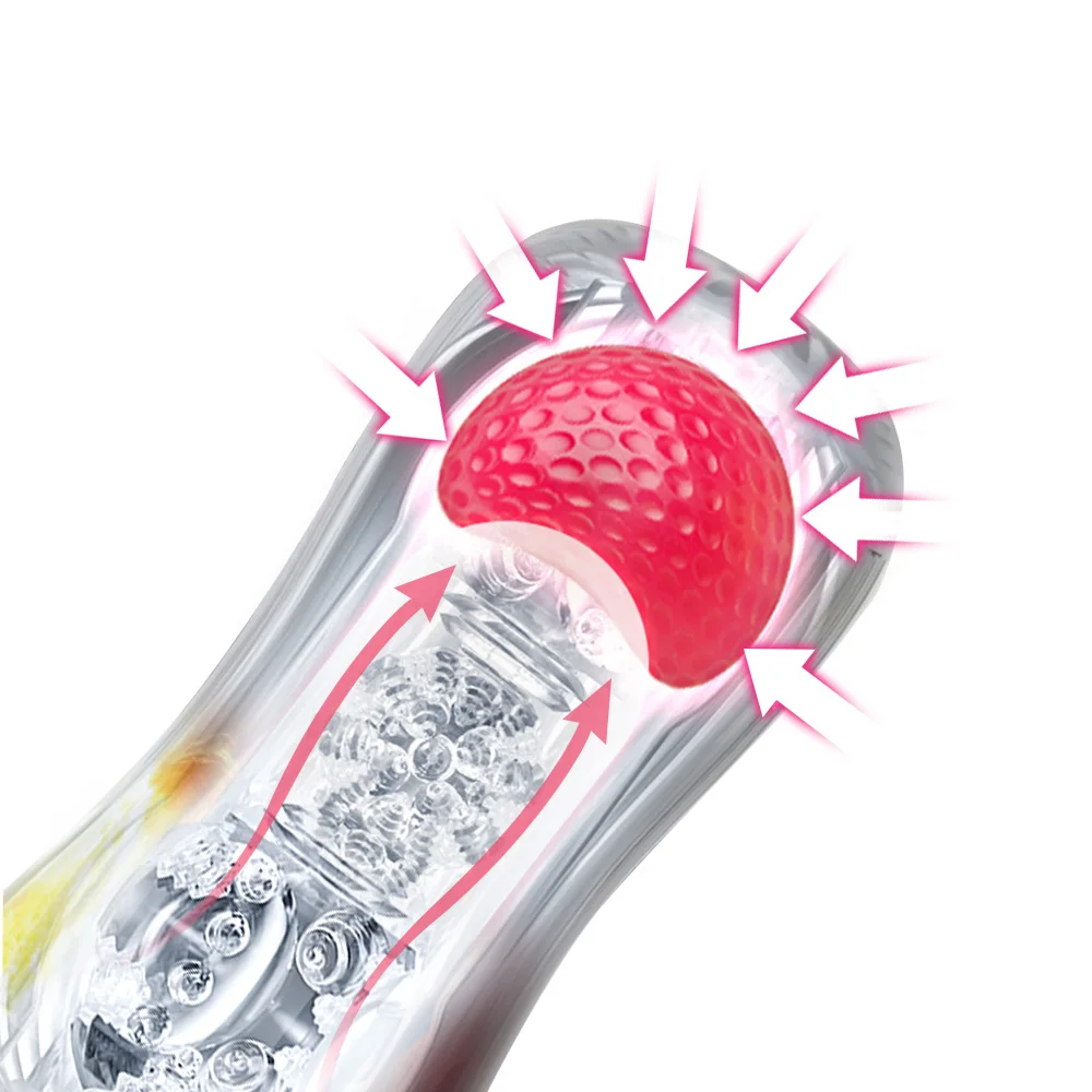Мужская мастурбация чашка мягкая киска прозрачная вакуумная секс-чашка мастурбация секс-тренажер шарики стимулятор секс-игрушки для мужчин
