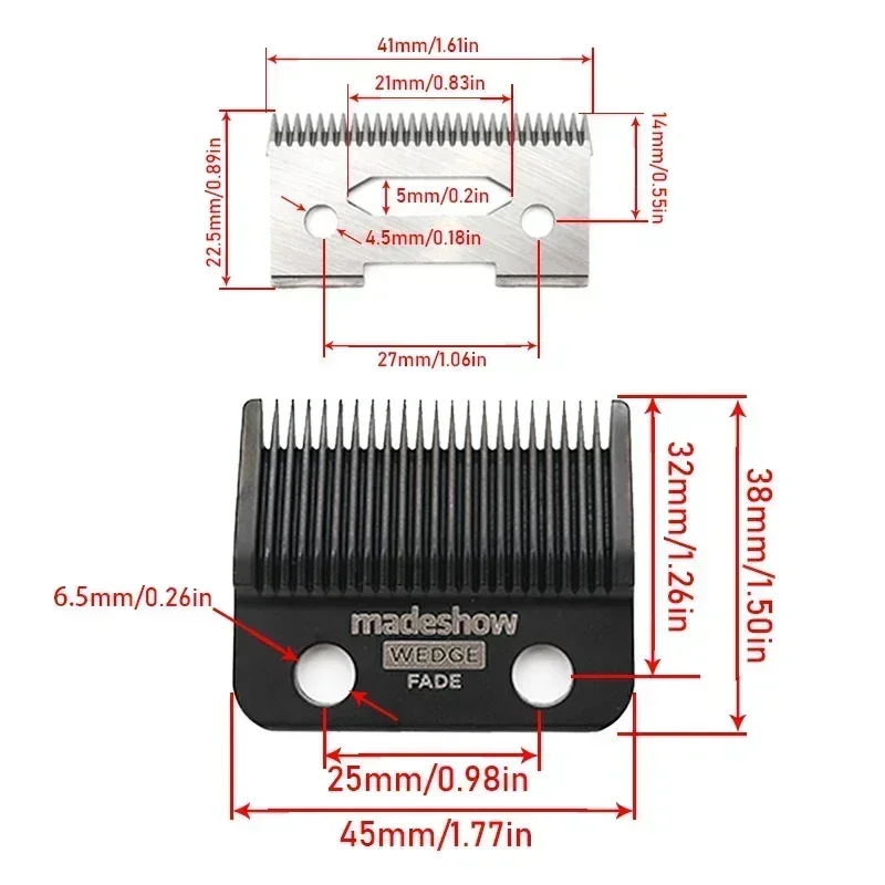 Madeshow Kulilang M5(F) M10 R66 R77F клиновые лезвия для стрижки волос, ультратонкое лезвие, сменный триммер, оригинальная режущая головка