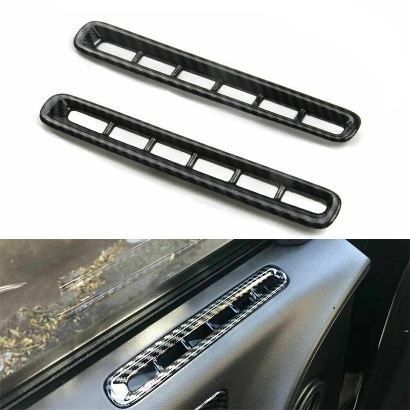Carbon Fiber Door A/c Air Outlet Vent Panel Cover Trim For Dodge Charger 2016-2020 Car Accessories