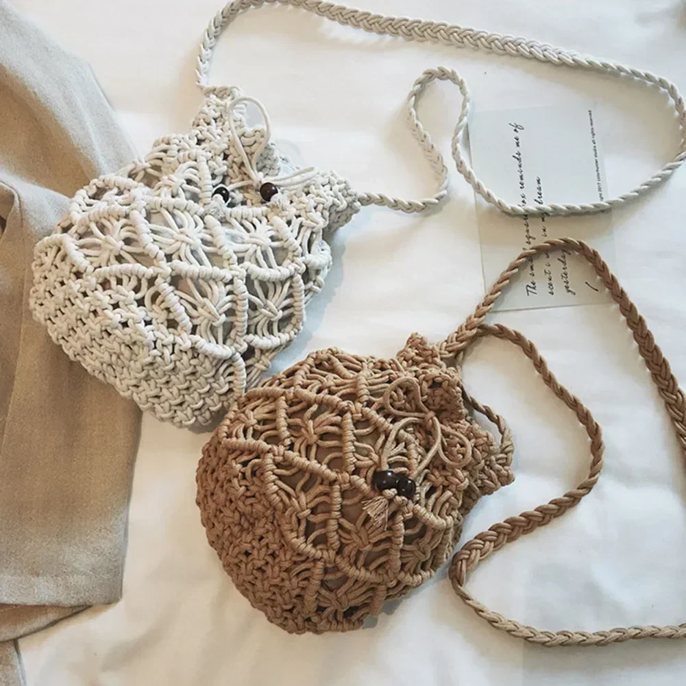 

2024 New Summer Fashion Handmade Bucket Bags for Women Shoulder Crossbody Bag Female Handbag
