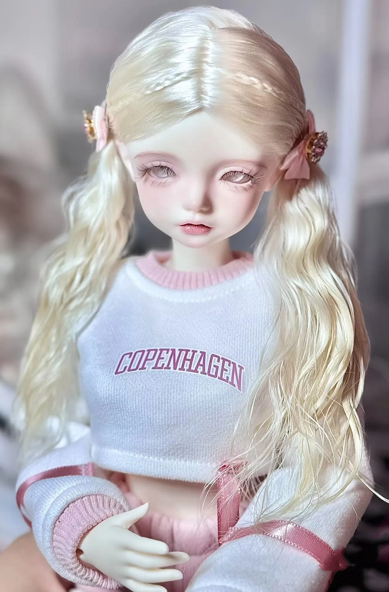 Curly MSD MDD Doll Hair， 1/3 BJD SD Mohair Wig Free Shipping