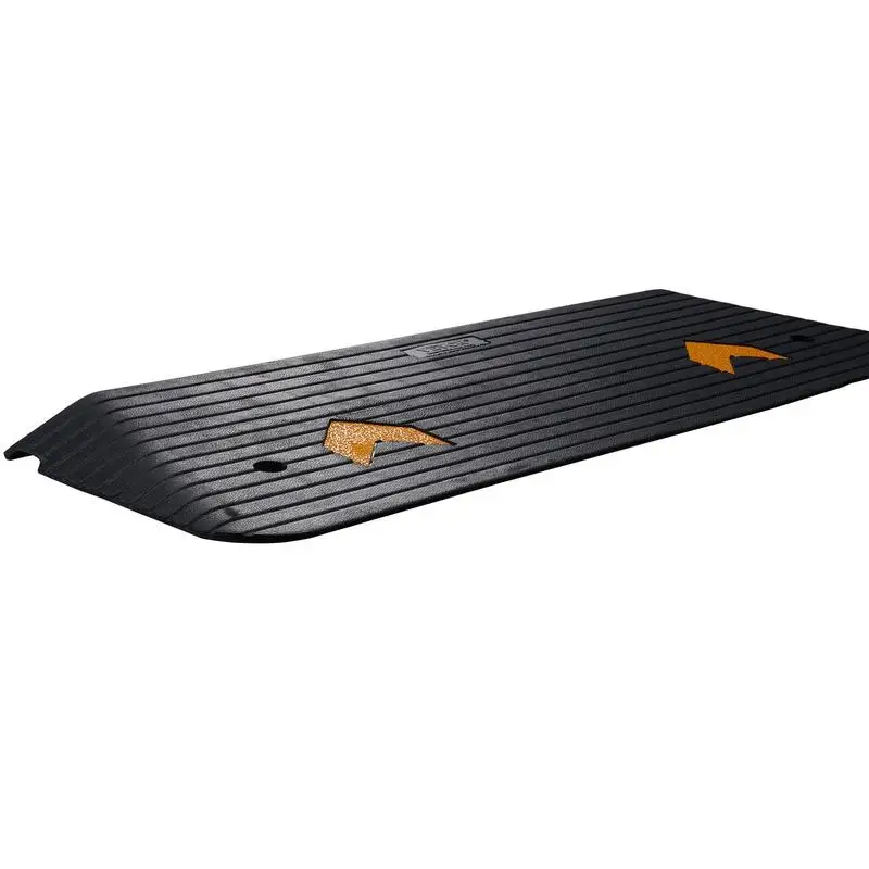 

Rubber Doorway Bridge 1.5 Inch Height For Wheelchair Scooter Power Chair, 15 Ton Load Capacity Natural Rubber Curb Ramp Textured Surface Heavy Duty Solid Construction