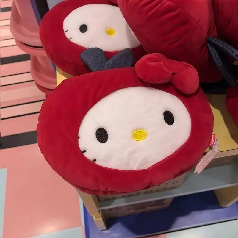 

Cute Apple Sanrio Hello Kitty Plush Doll Pillow Bedroom Living Room Decoration Office Nap Backrest Gift for Friends
