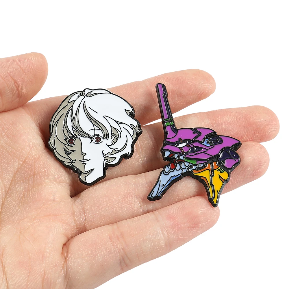 Cartoon Gospel Warrior Brooch Creative Anime Pins Fury Machine Armor Metal Paint Badge Backpack Clothing Accessories