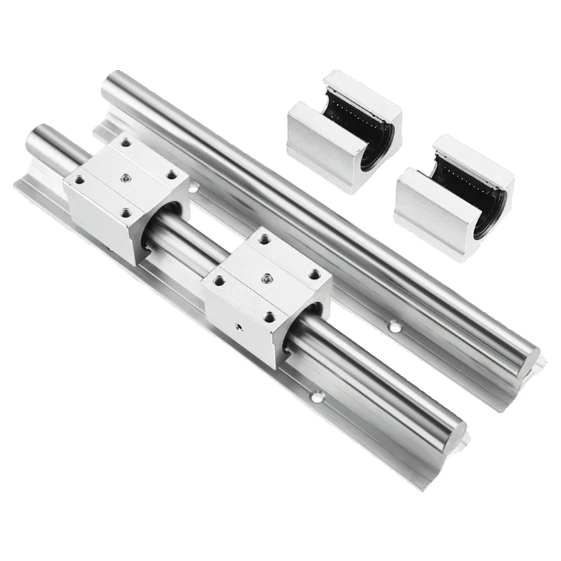 2pc SBR12 Linear Rail+Linear Machined Ball Screw SFU1204 +Nut+Body Block DSG12H+end Support Bearing BKBF10/EKEF10/FKFF10+Coupler