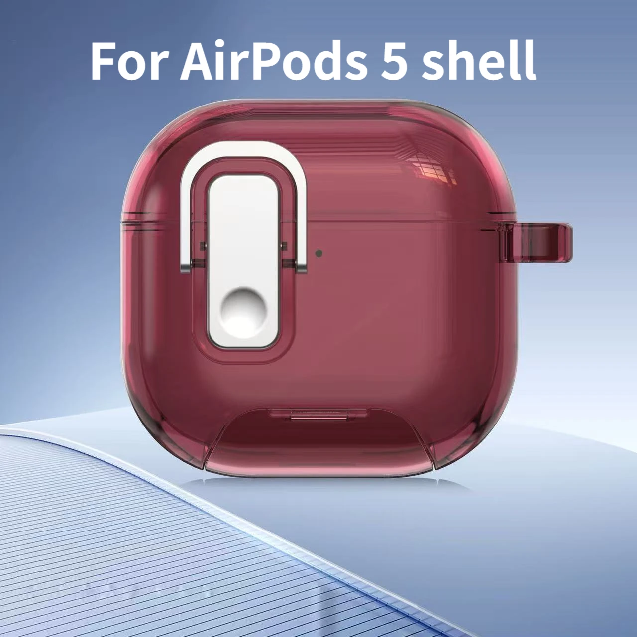 Sturdy Durable Hard Shell for AirPods 5 with Double Safety Lock Automatic Switch And Hidden Mobile Phone Holder
