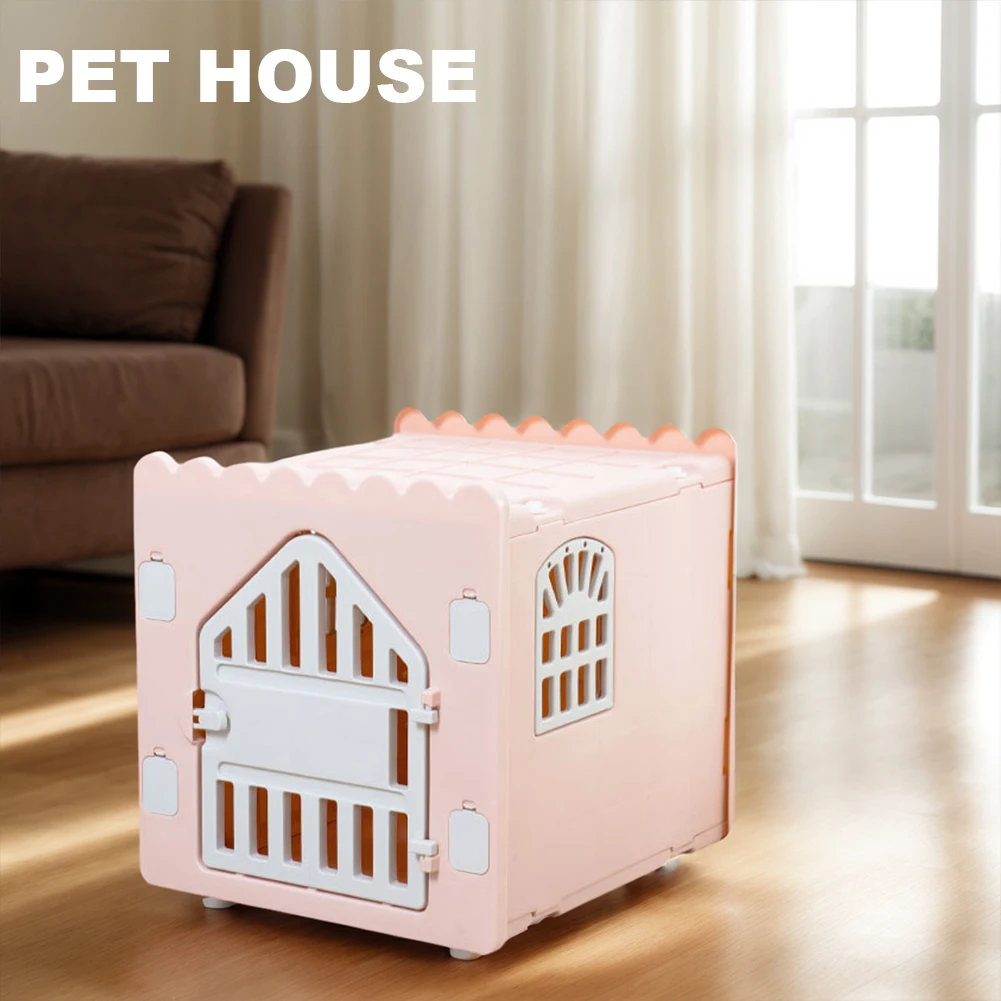 

Plastic Feral Cat Shelter Stackable Pet Shelter for Cats with Escape Door Indoor Cat House for Outdoor Indoor