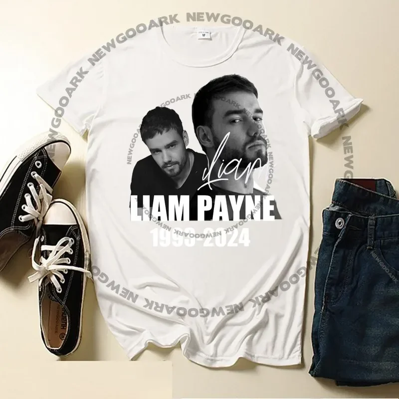 Newgook Liam Payne Men's T Shirts Awesome Tee Shirt Short Sleeve O Neck T-Shirt Pure Cotton Tops