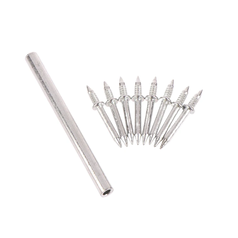 Double-Head Seamless Nails With Sleeve Skirting Thread Rust-Proof Fixator For Wood 100Pcs Metal Non-Marking Nails