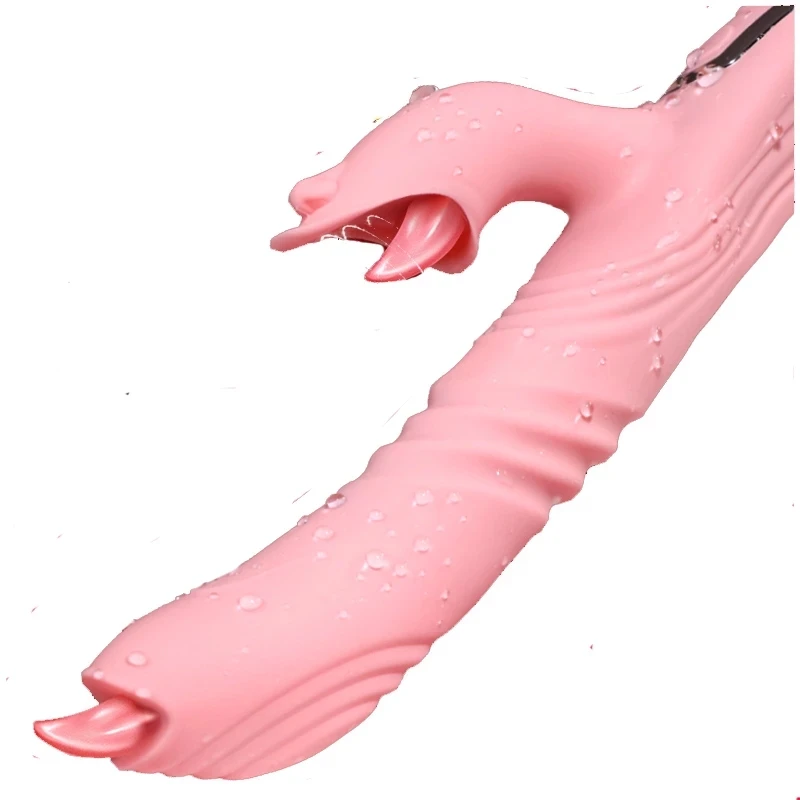 Mengisap vibrator dildo mainan seks untuk wanita lidah Cunnilingus Vibrator teleskopik berputar pemijat pemanas Vagina klitoris merangsang