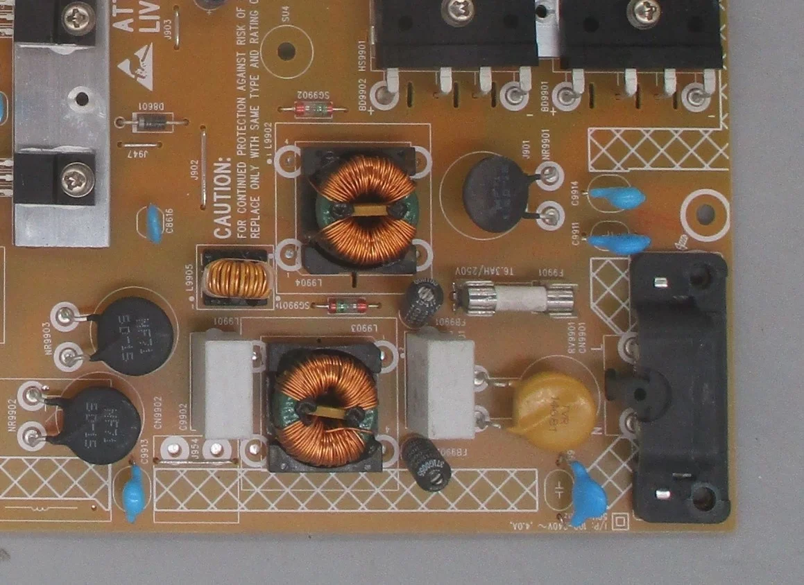 Disassemble for Philips 65puf6061 / T3 Power Board 715g7312-p02-001-002s
