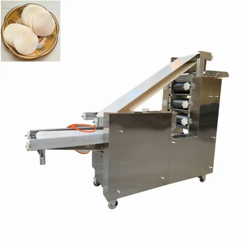 Factory Sale Automatic High Capacity 60pcs/Min 3000W Motor Pizza Bread & Big Dumpling Samosa Roti Wrapper Making Machine