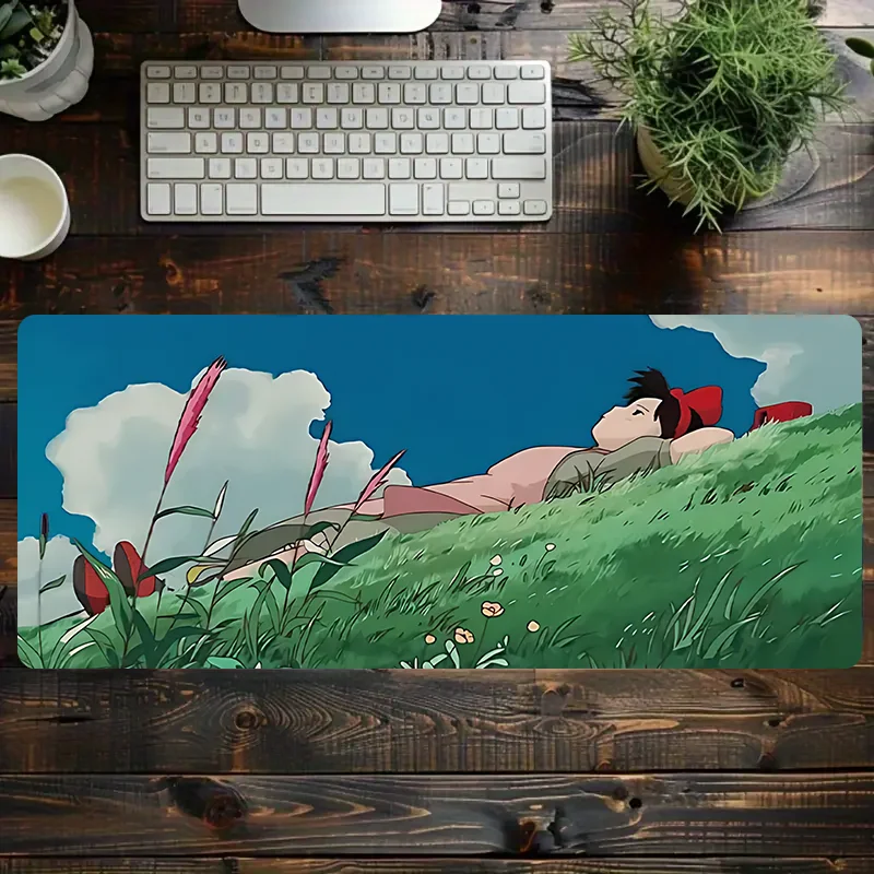 Alas Mouse, 31,49 x 11,81 inci, alas mouse dengan alas karet anti selip setebal 2mm, cocok untuk kantor, rumah, bermain game