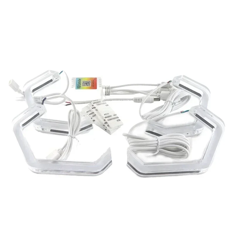 لسيارات BMW 3 Series E46 سيدان 1999-2005 RGB متعدد الألوان App التحكم M4 نمط LED المصباح عيون الملاك لمبة حلقة مصباح