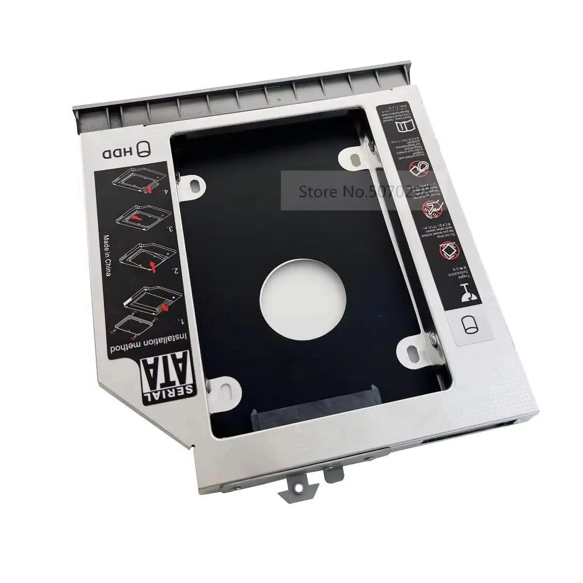with Bezel Front Panel 12.7mm 2nd 2.5 Hard Drive HDD Optical bay Caddy Frame Bracket for HP EliteBook 8460W 8470W 8460P 8470P