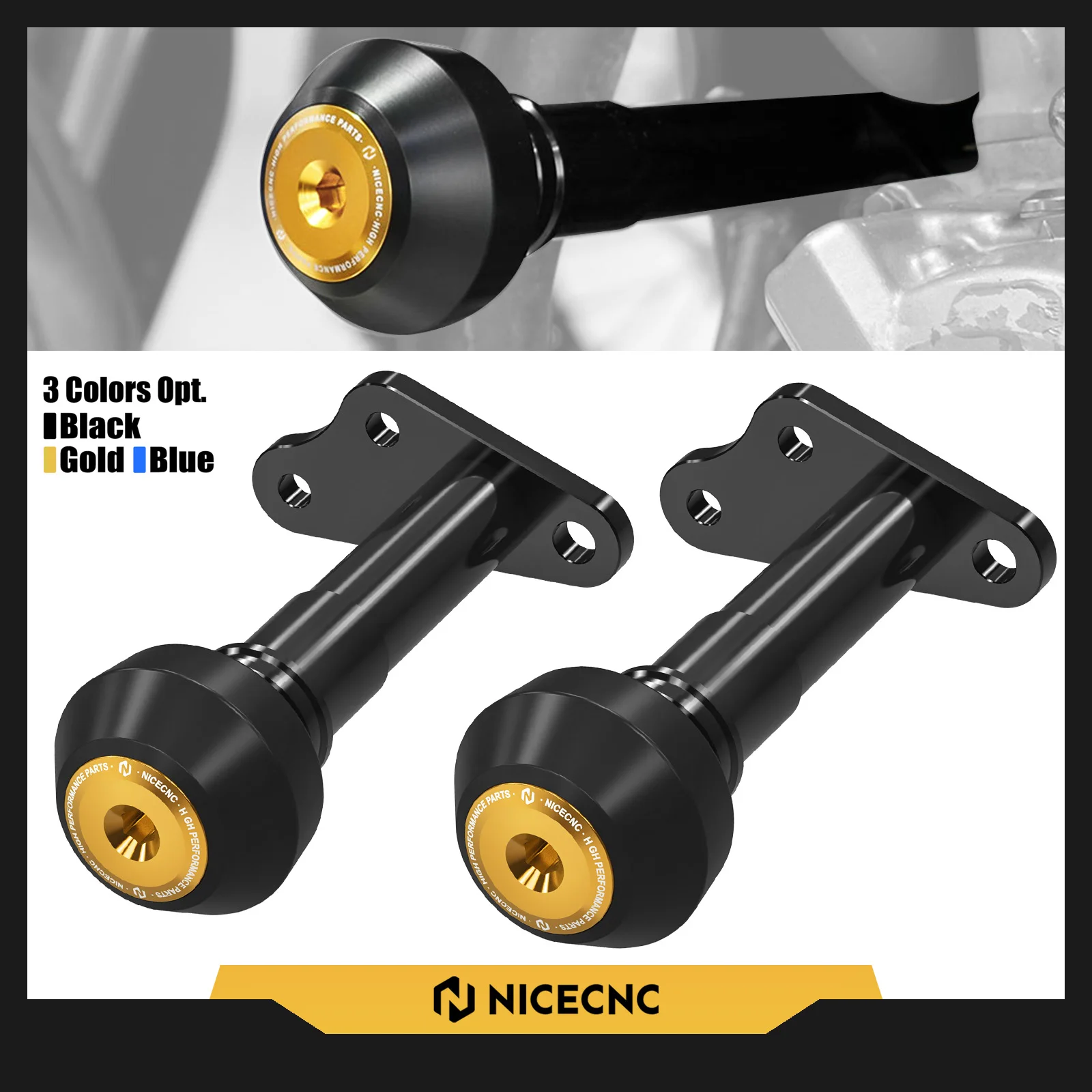 

NICECNC для Suzuki DR-Z400S DR-Z400SM 2000-2024 гг., слайдер рамы мотоцикла, комплект защиты от падения, DR-Z 400 S SM DR-Z4S DR-Z4SM