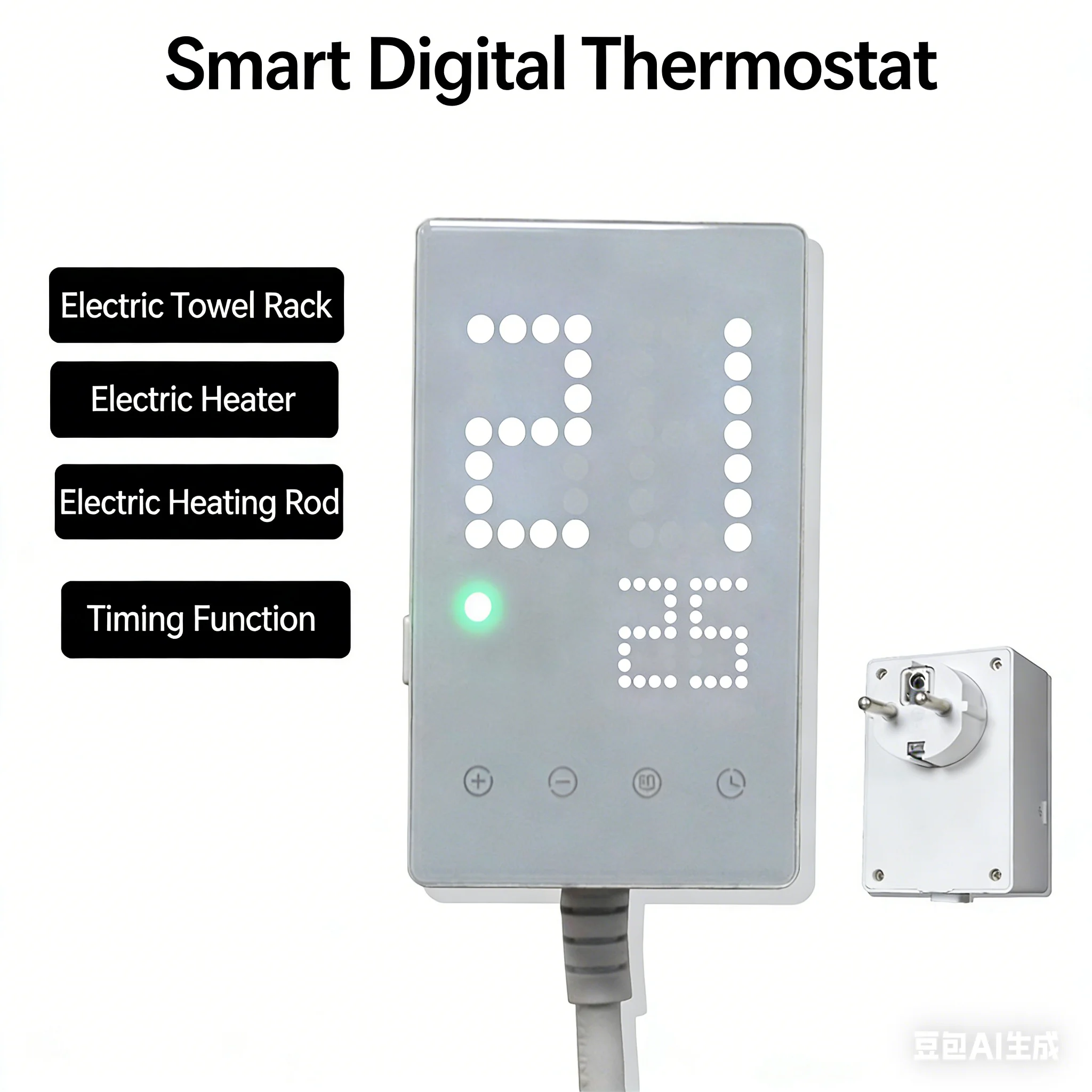 AC220V EU Smart Electric Towel Rack Thermostat Electric Heater Floor Temperature Controller Digital Display with Timer Function