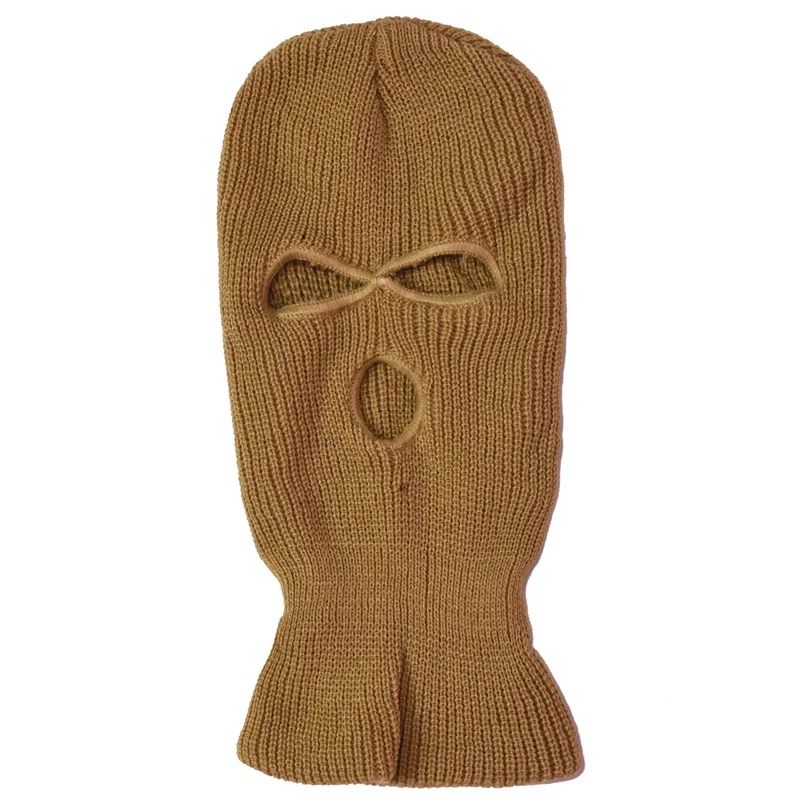 Fleece Hood Outdoor Three-hole Wool Cap Skiing Hat Pullover Windproof Face Mask For Outdoor Activities Winter Sports Cold
